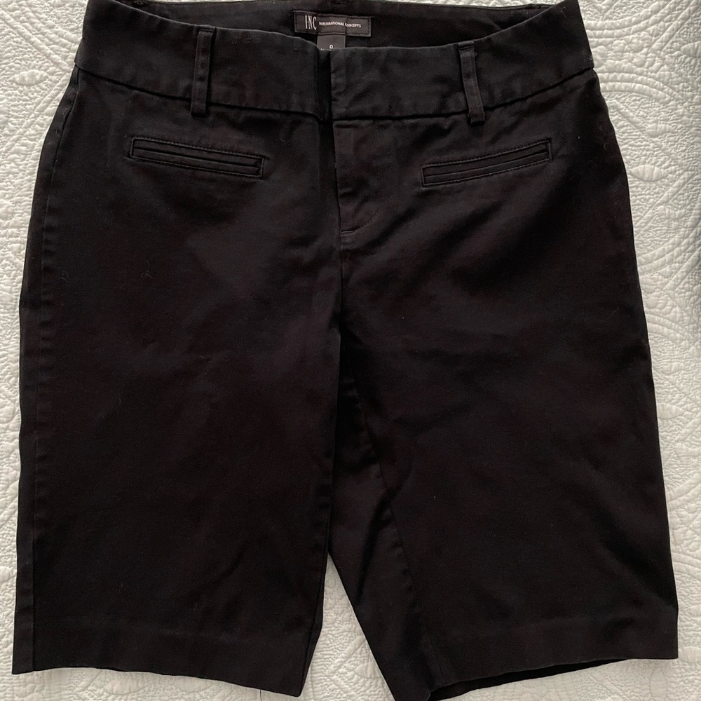 I.N.C. International Concepts 10” Bermuda trousers Women’s size 0 black NEWWOT